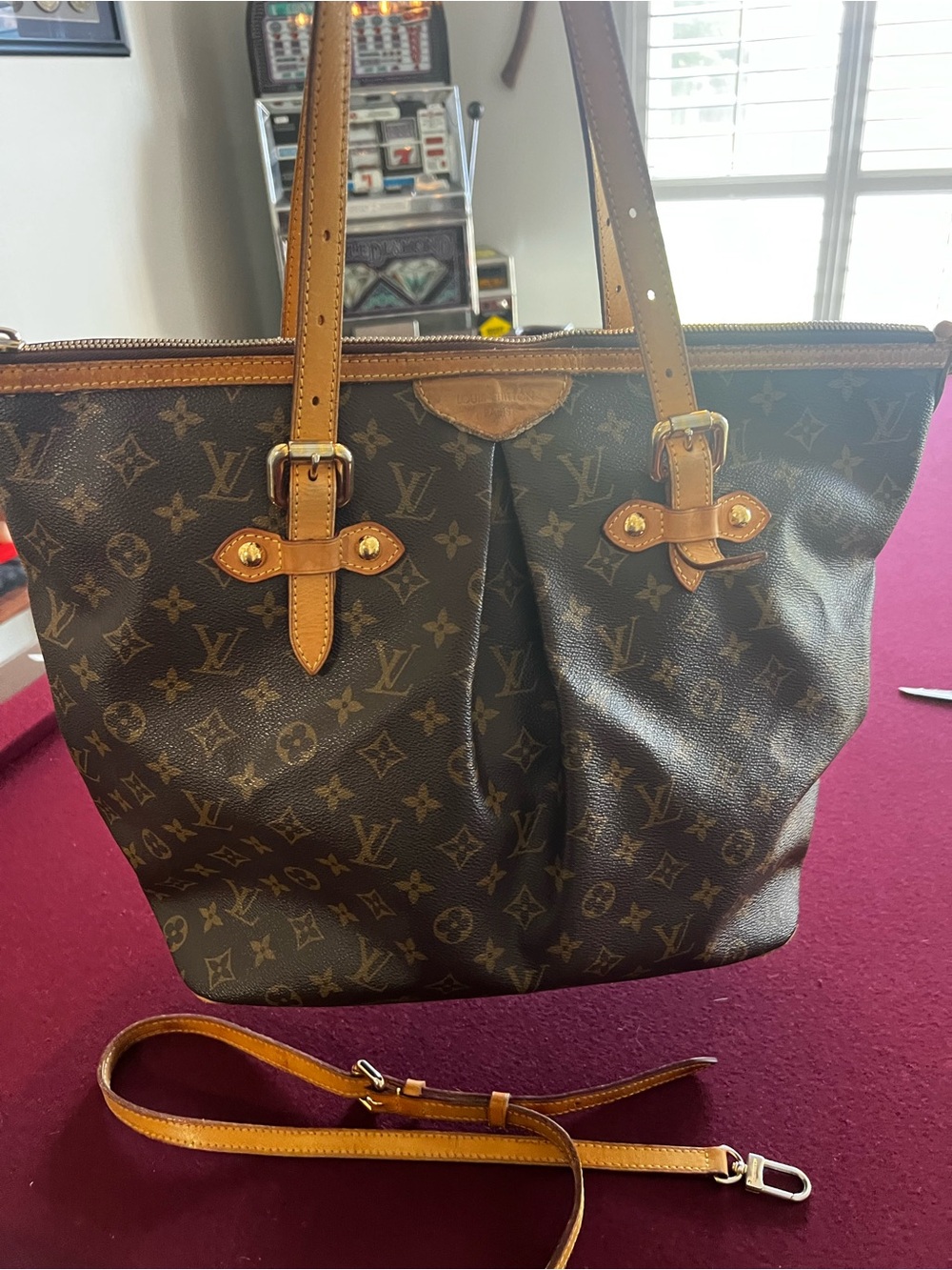 Authentic Louis Vuitton Monogram Palermo GM Tote with Strap
